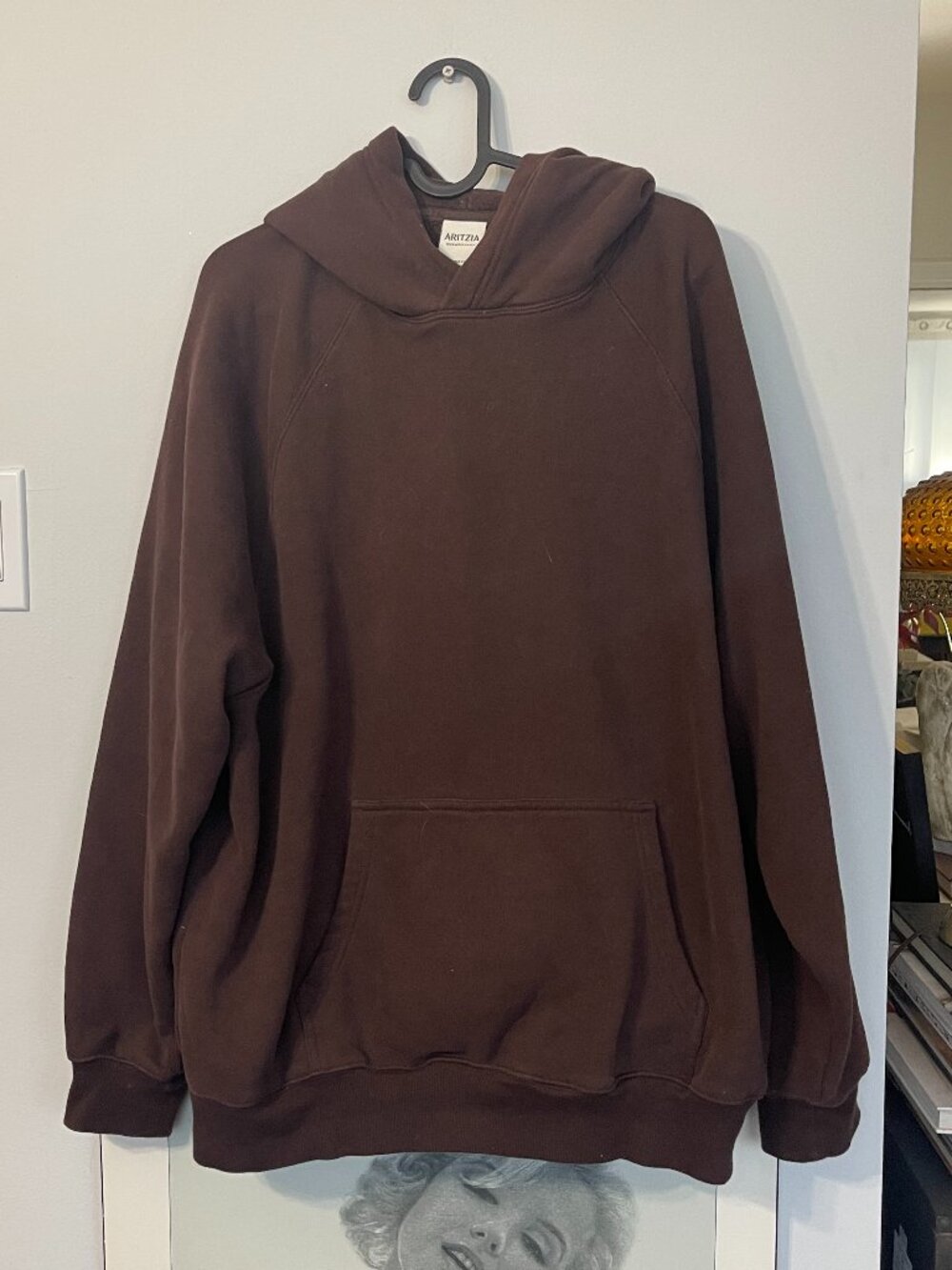 Aritzia Cozy Sweatfleece Mega Hoodie in Mocha Brown Size Medium